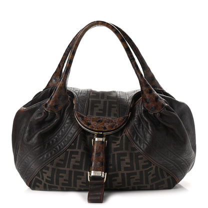 Fendi Zucca Nappa Nuvolata Vitello Tortuga Spy Tobacco Moro 1 of 9