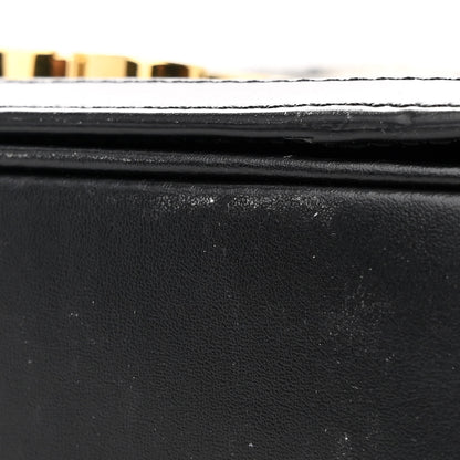 Celine Canvas Calfskin Triomphe Embroidered Medium Triomphe Bag Black 15 of 18