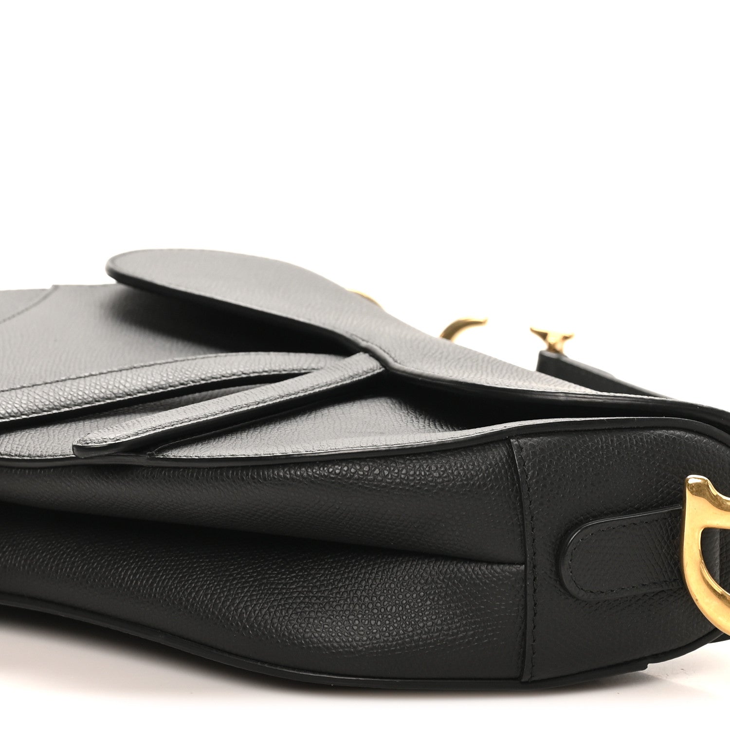 Christian Dior Grained Calfskin Saddle Bag Black 10 of 10