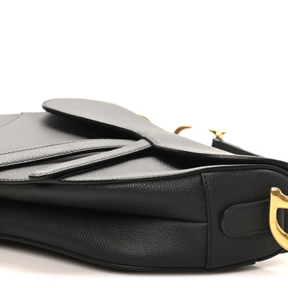 Christian Dior Grained Calfskin Saddle Bag Black 10 of 10