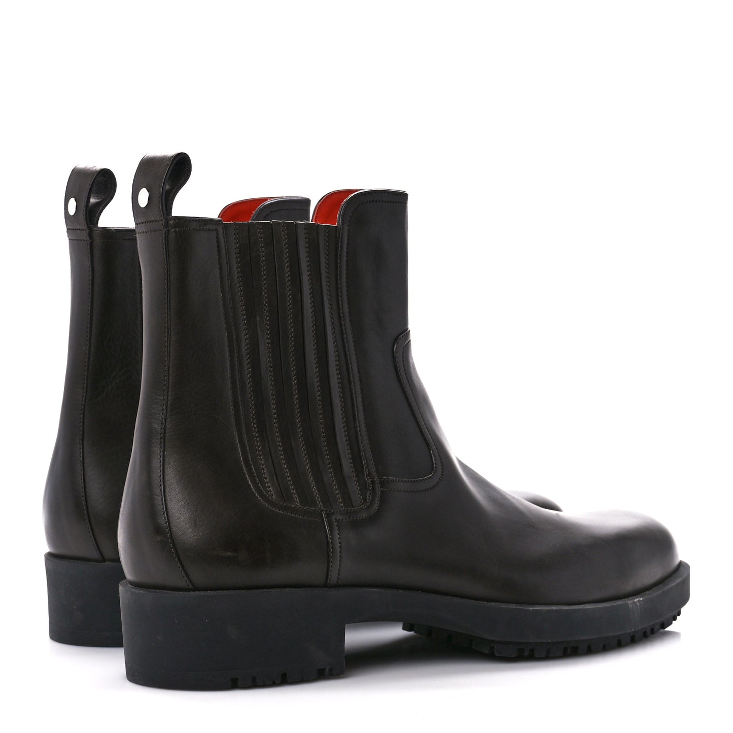 Calfskin Mens Chelsea Ankle Boots 44 Black