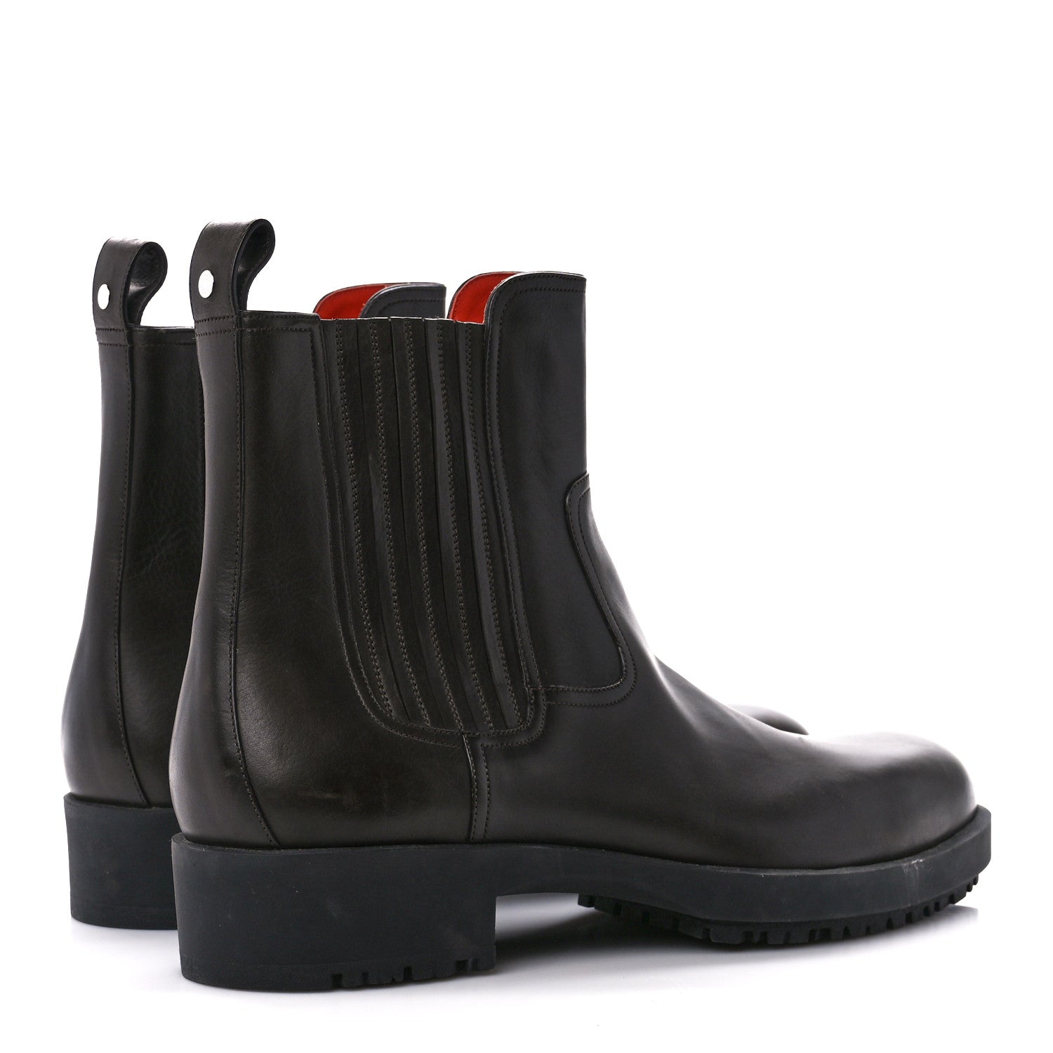 Hermes Calfskin Mens Chelsea Ankle Boots 44 Black 4 of 10