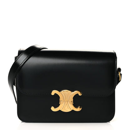 Celine Shiny Calfskin Teen Triomphe Black 1 of 11