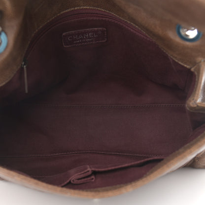 Chanel Crumpled Grained Calfskin Jumbo CC Crave Flap Beige 4 of 13