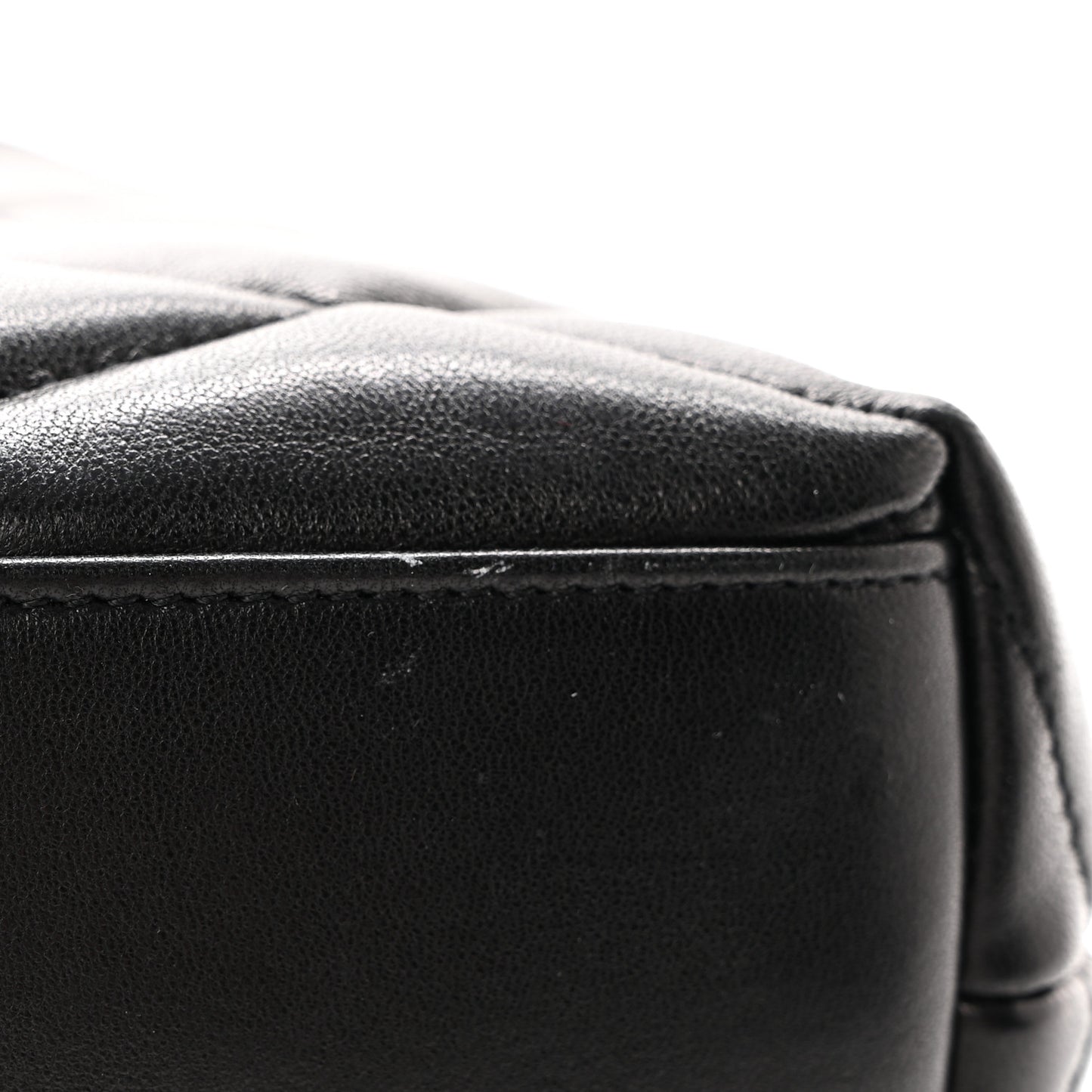 Lambskin Quilted Sade Puffer Envelope Clutch Black