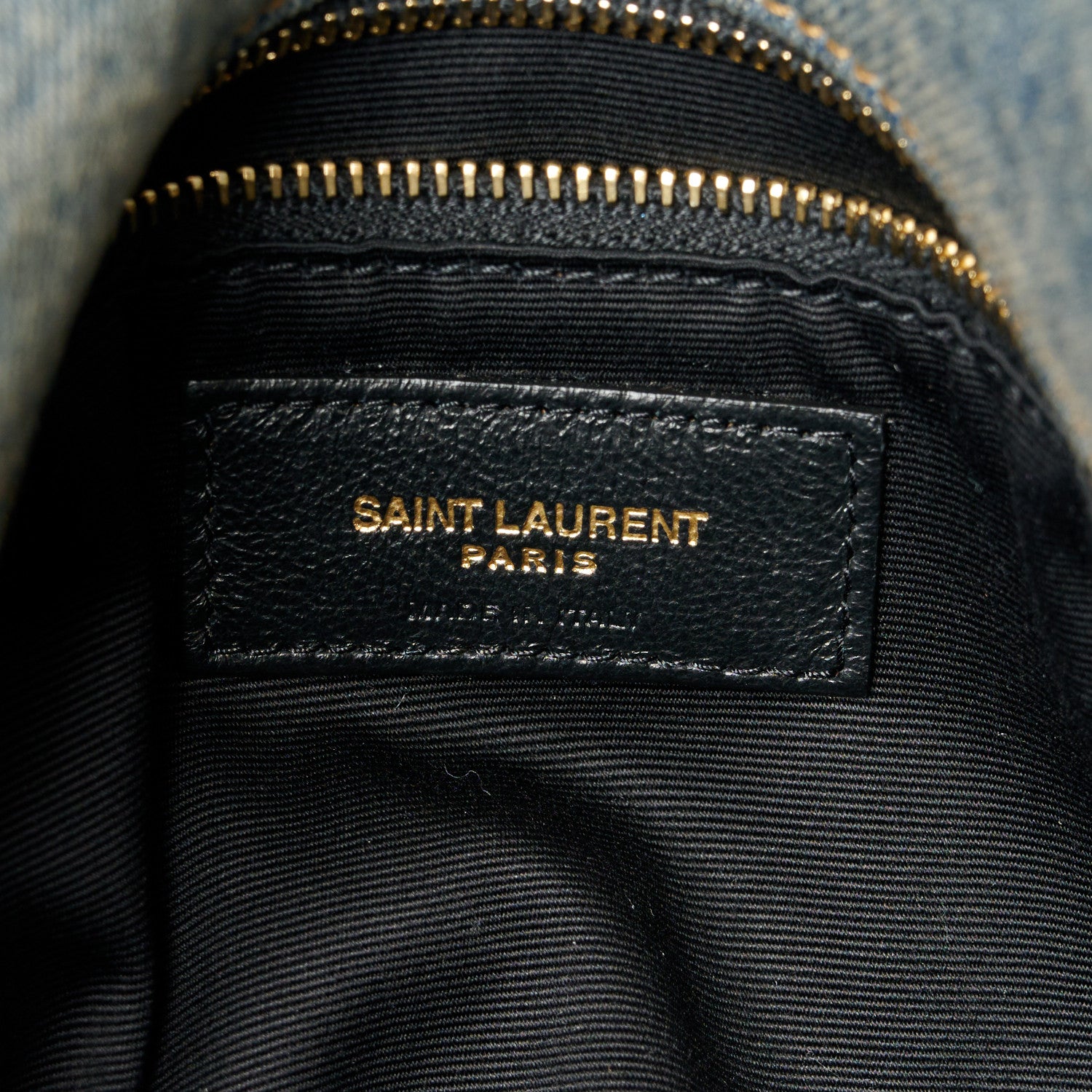Saint Laurent Denim Quilted Small Loulou Puffer Monogram Chain Satchel Blue Cinnamon 6 of 10