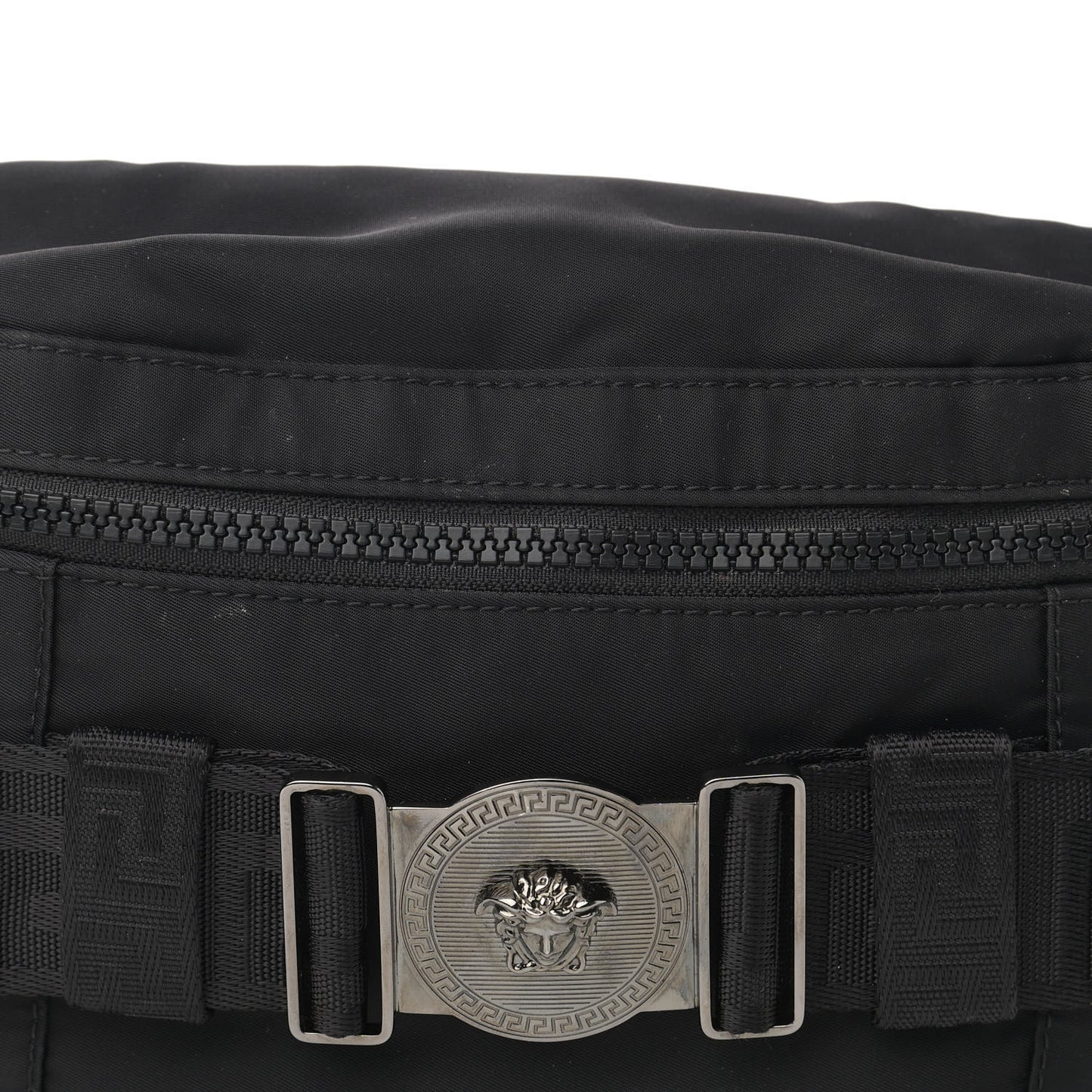 Nylon Palazzo Medusa Belt Bag Black