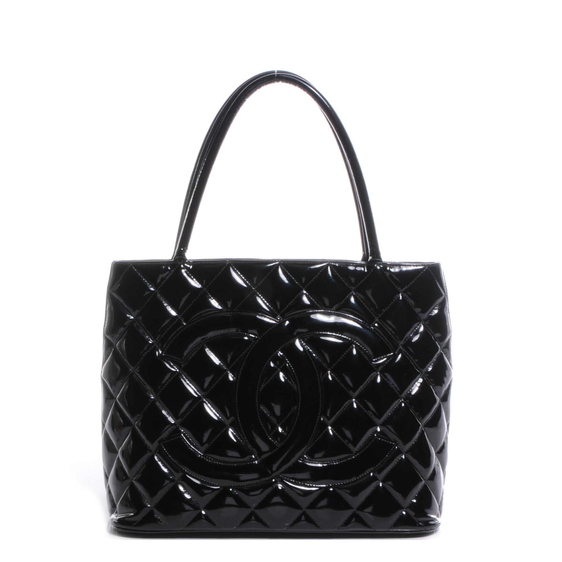 Chanel Patent Medallion Tote Black 1 of 8