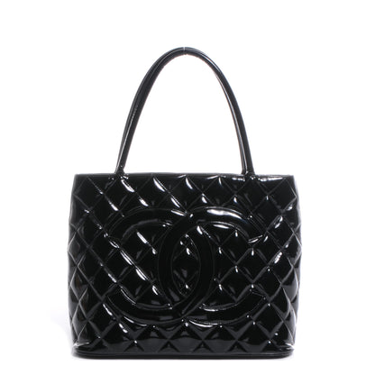 Chanel Patent Medallion Tote Black 1 of 8