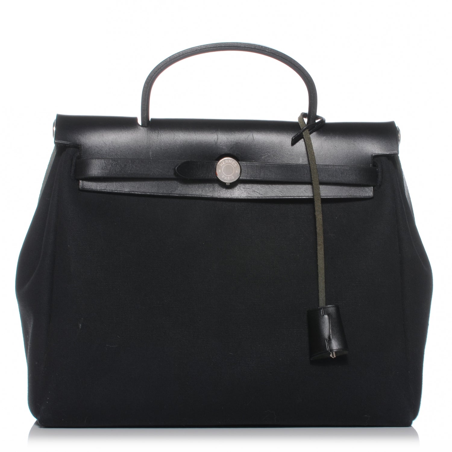 Hermes Toile Herbag PM Natural and Black 2 of 12