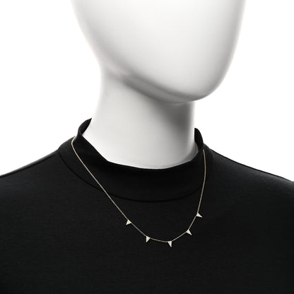 Parker & West by FASHIONPHILE 14K Rose Gold Diamond .17ctw Triangle Five Station Necklace 2 of 5