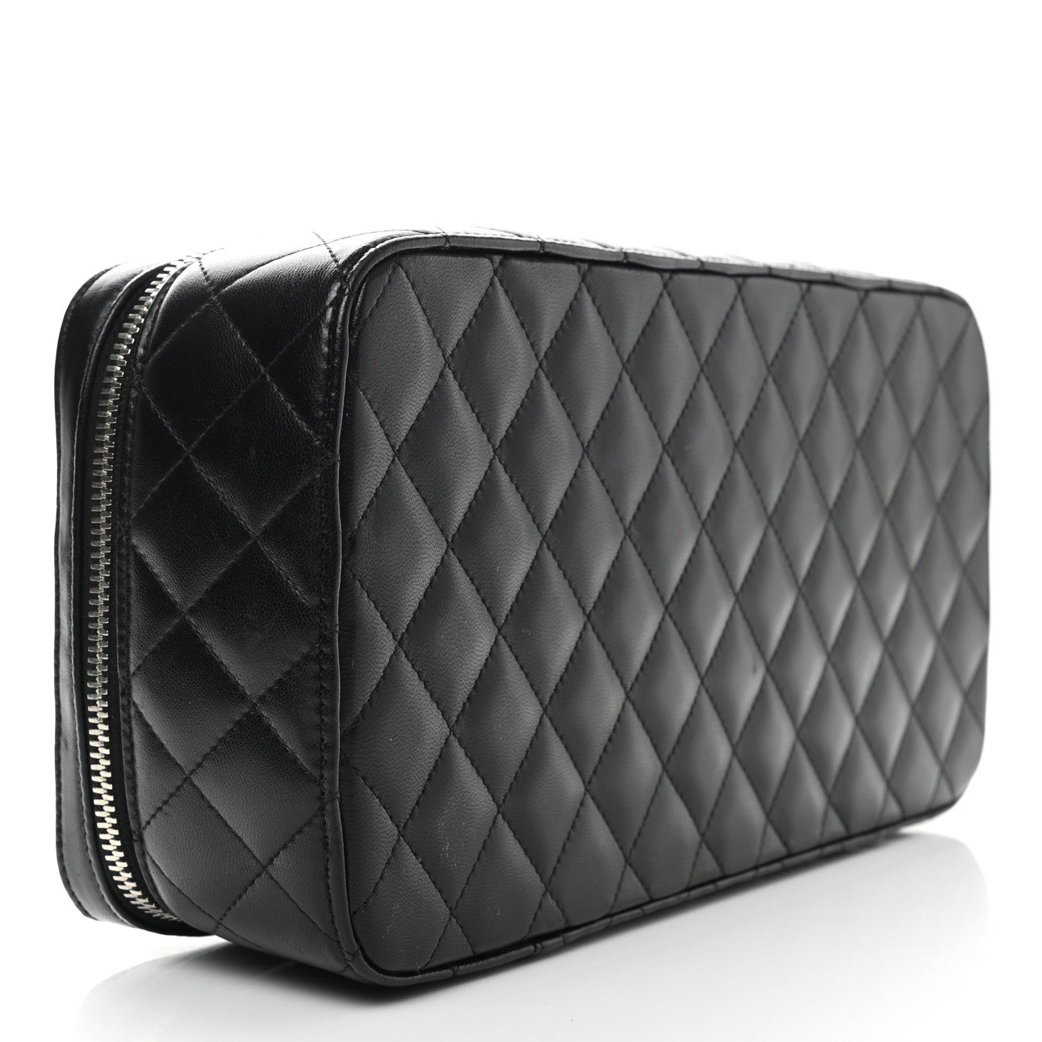 Chanel Lambskin Quilted Large Jewelry Case Black 4 of 8