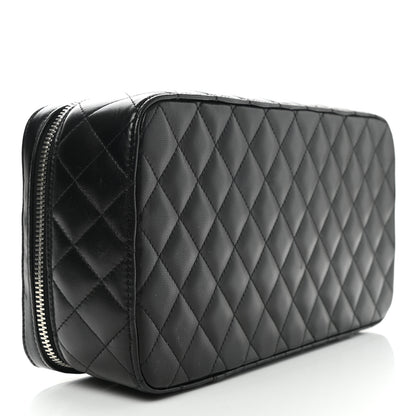 Chanel Lambskin Quilted Large Jewelry Case Black 4 of 8