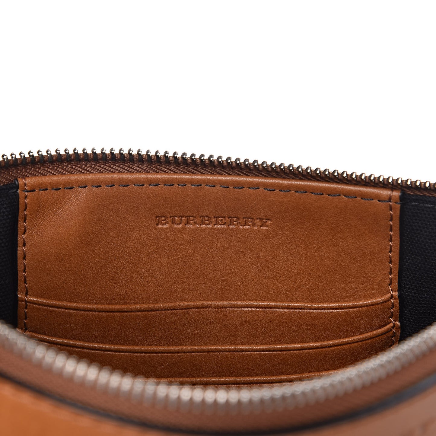Mega Check Peyton Crossbody Clutch Bag Saddle Brown