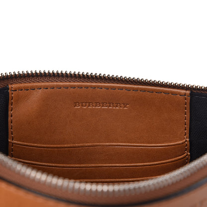 Burberry Mega Check Peyton Crossbody Clutch Bag Saddle Brown 6 of 12