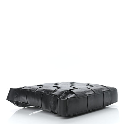 Bottega Veneta Paper Calfskin Maxi Intrecciato Cassette Messenger Black 5 of 10