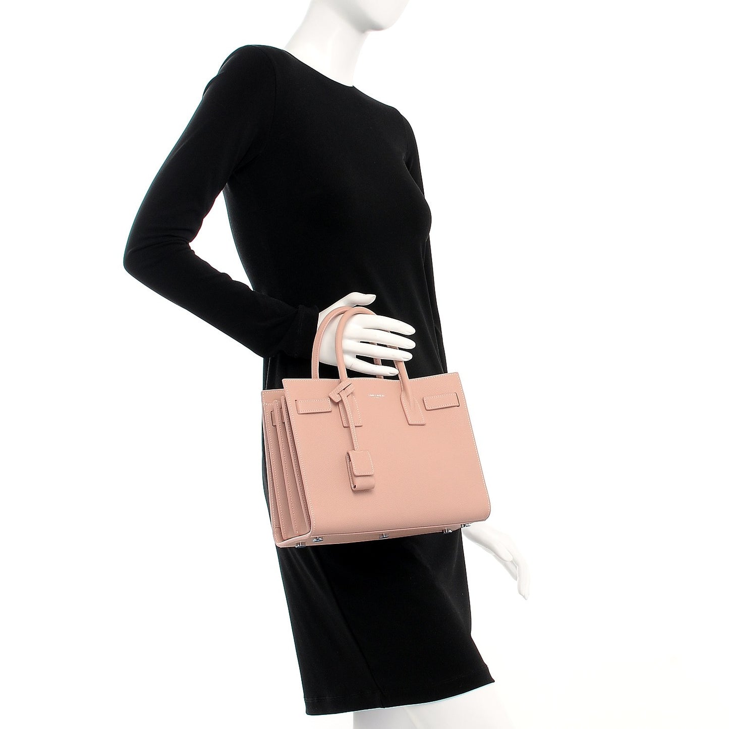Grained Calfskin Baby Sac De Jour Pale Pink