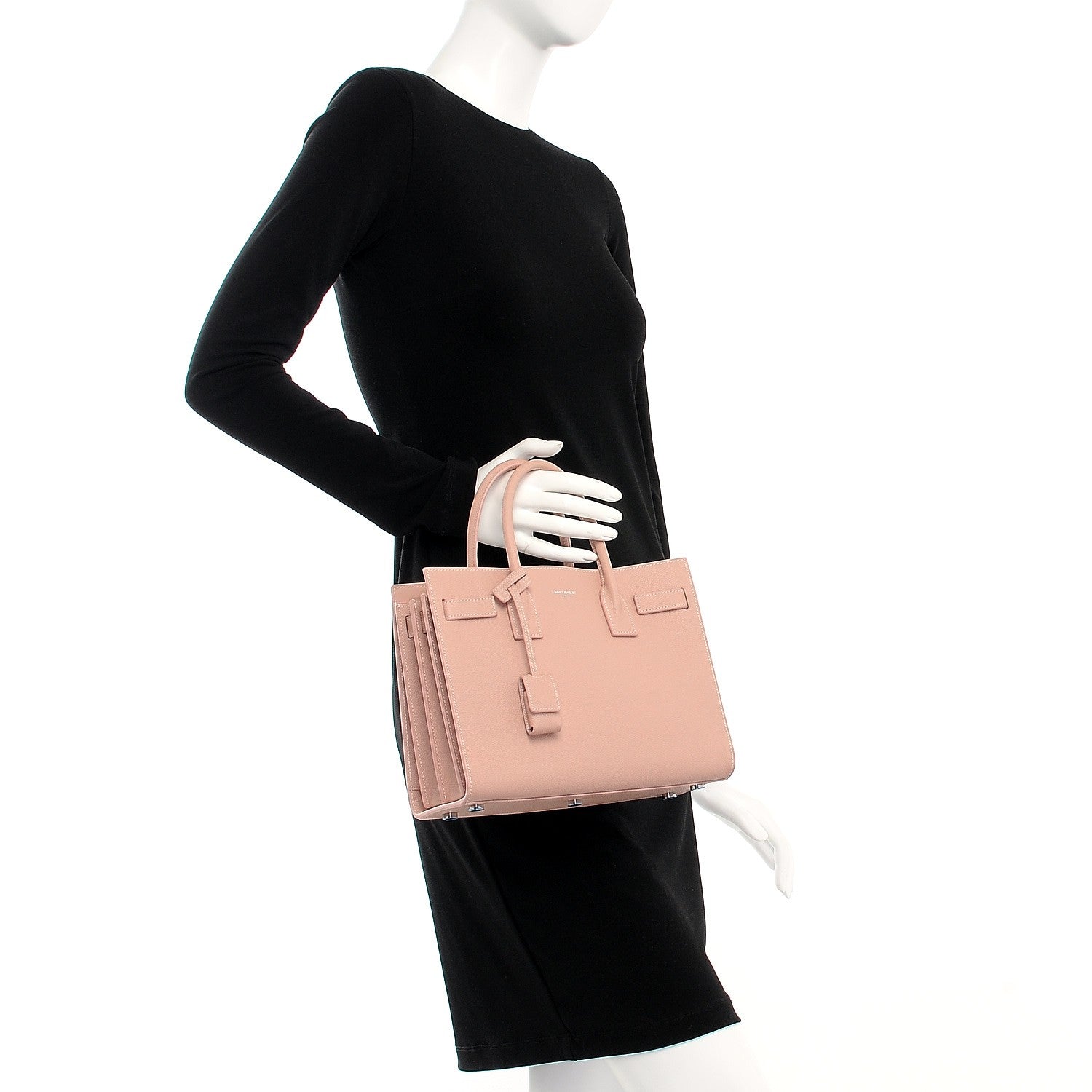 Saint Laurent Grained Calfskin Baby Sac De Jour Pale Pink 3 of 8