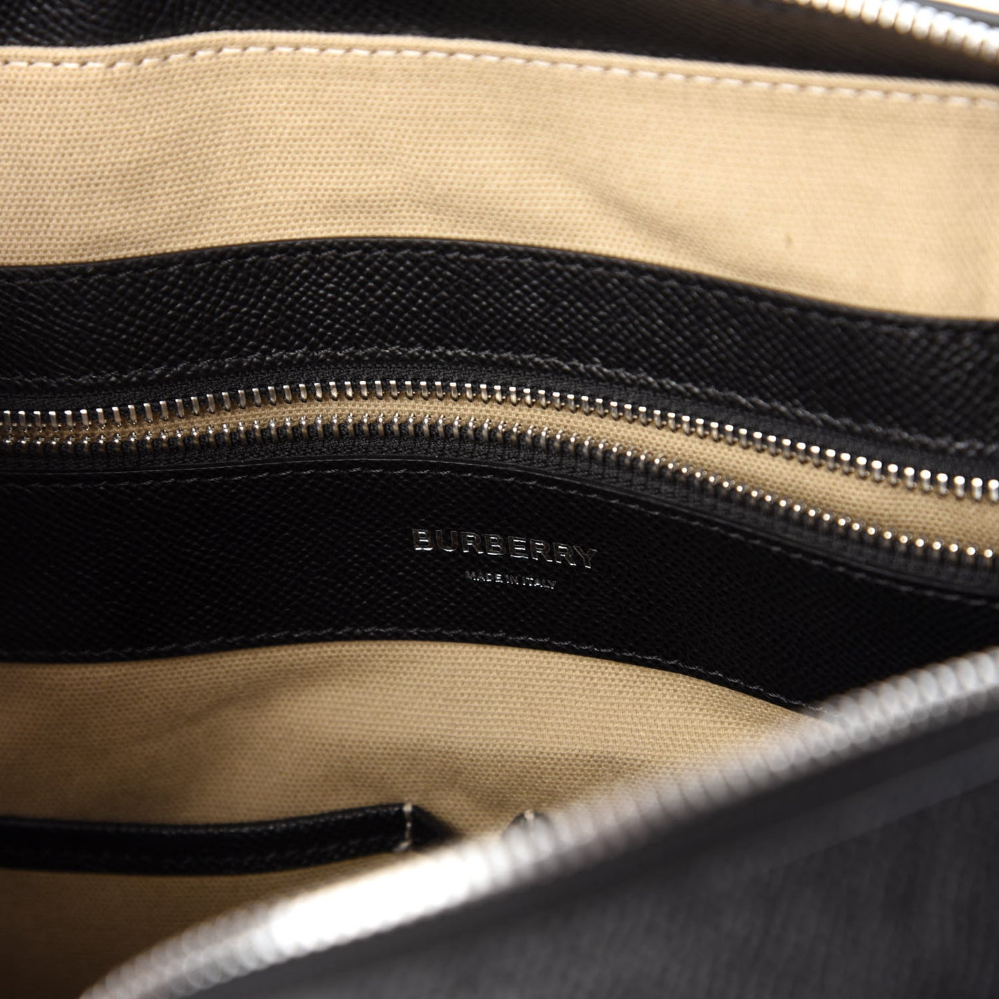 Grainy Calfskin Briefcase Black