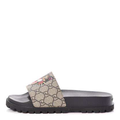 Gucci GG Supreme Monogram Angry Cat Mens Lug Sole Slide Sandals 5 Ebony 1 of 7