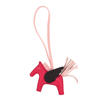 Hermes Milo Lambskin Grigri Rodeo Pegase Horse Bag Charm PM Framboise Rose Sakura Rouge Sellier 1 of 4