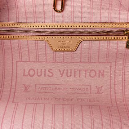 Louis Vuitton Damier Azur Neo Neverfull MM Rose Ballerine 6 of 10