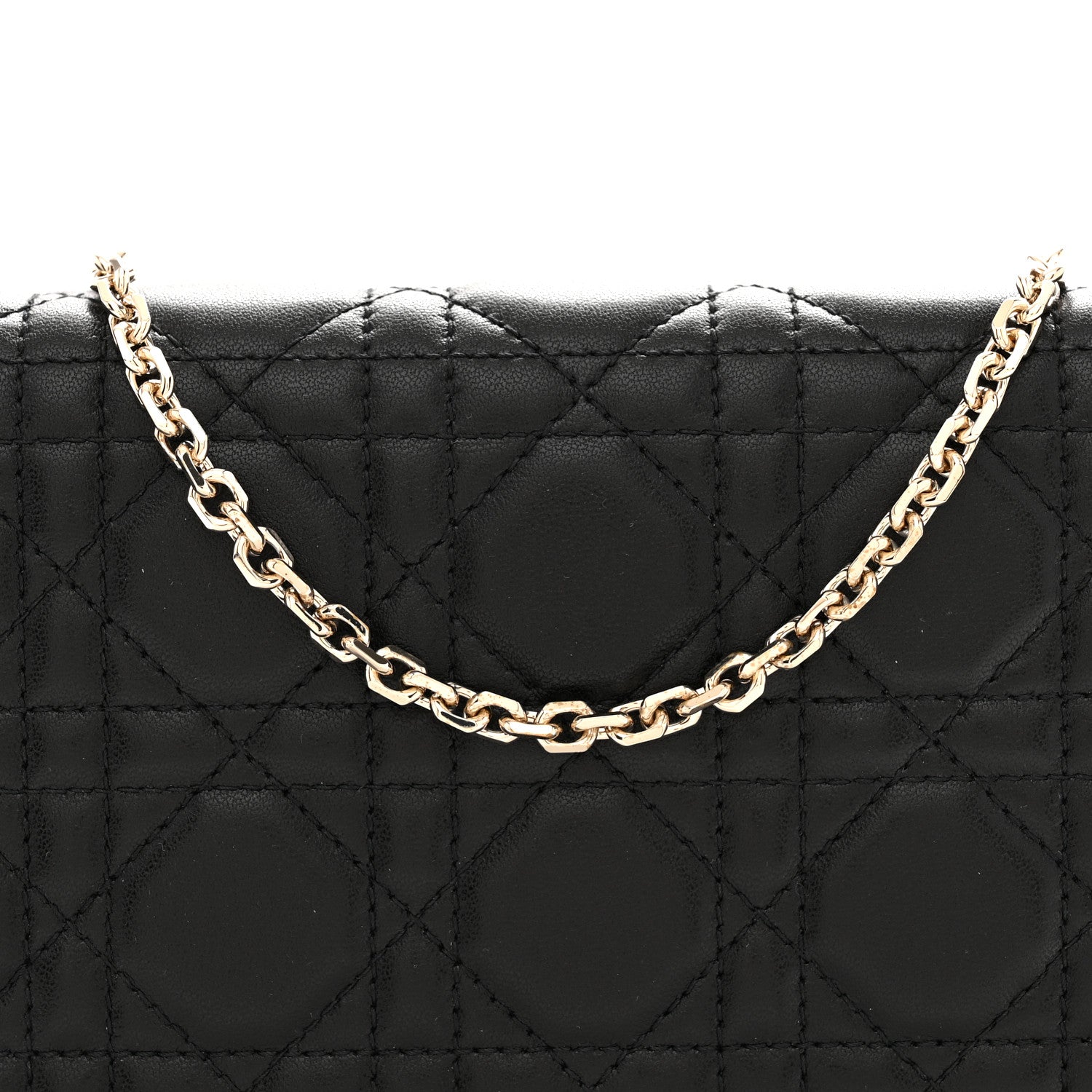 Christian Dior Lambskin Cannage Lady Dior Pouch Black 8 of 10