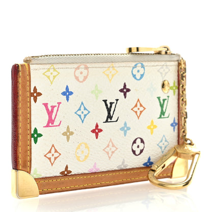 Louis Vuitton Monogram Multicolor Key Pouch White 3 of 6