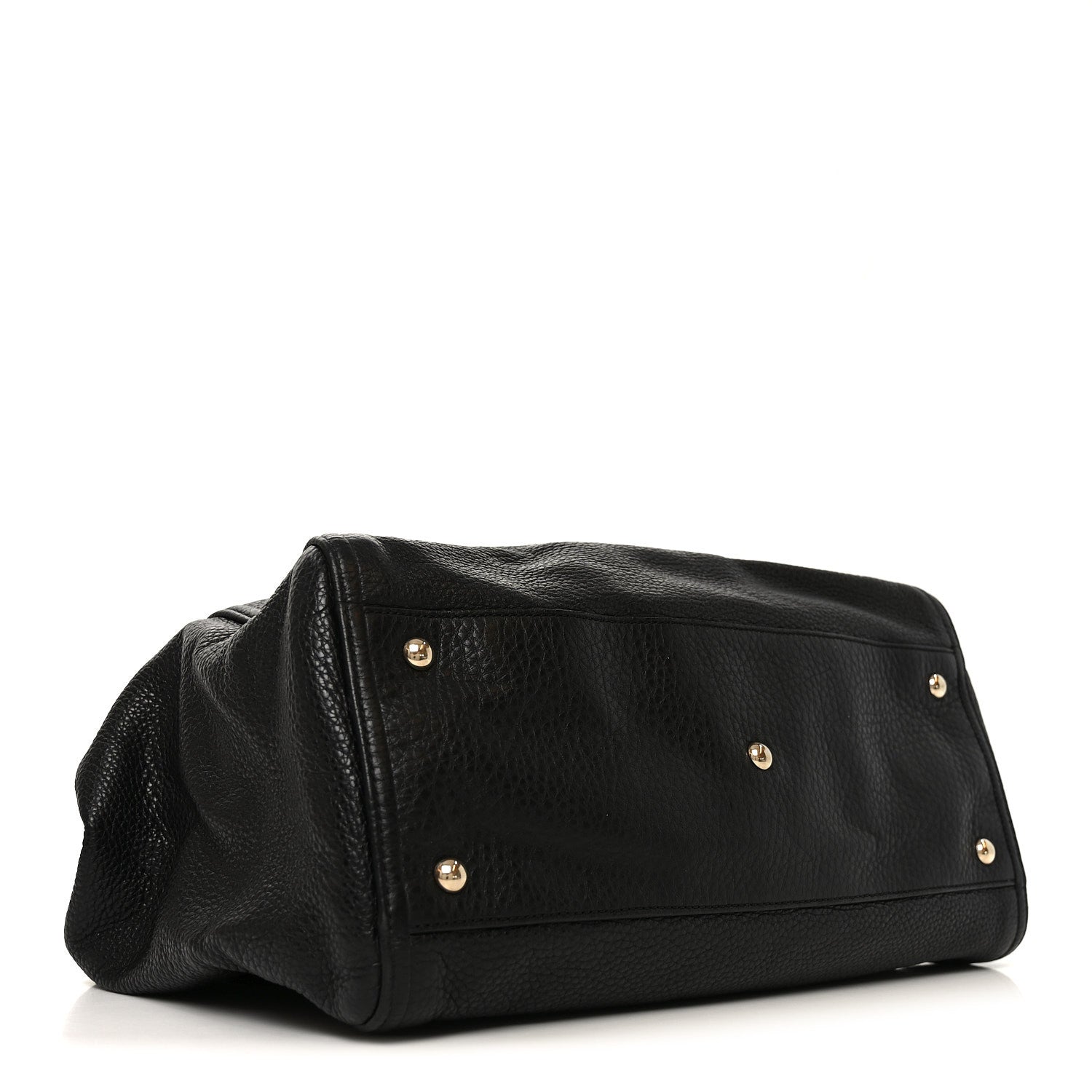 Gucci Pebbled Calfskin Medium Soho Shoulder Bag Black 3 of 9