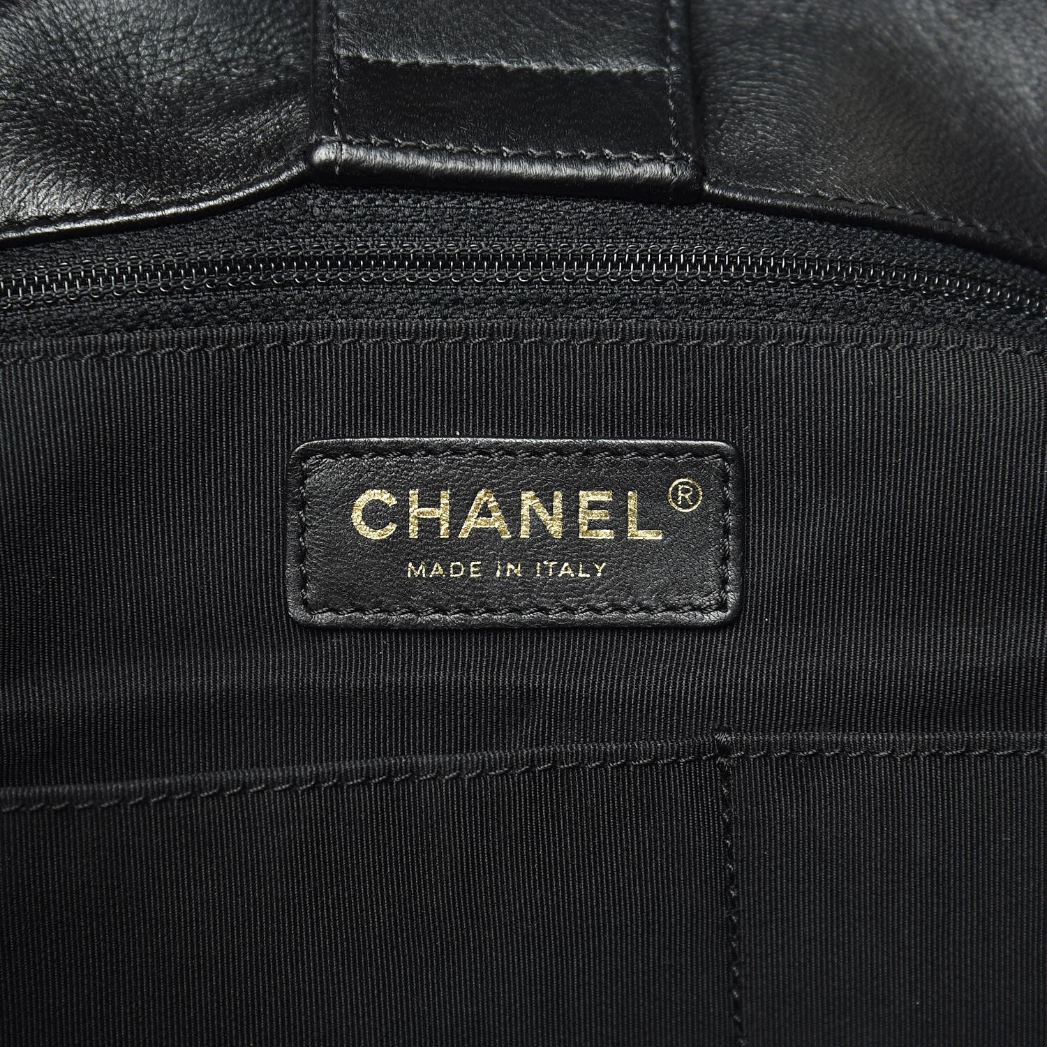 Chanel Lambskin Quilted Large Drawstring Bag Black 6 of 13