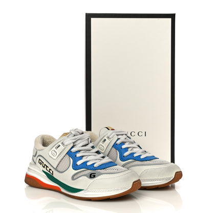 Gucci Calfskin Womens Ultrapace Sneakers 36.5 White Silver 18 of 18