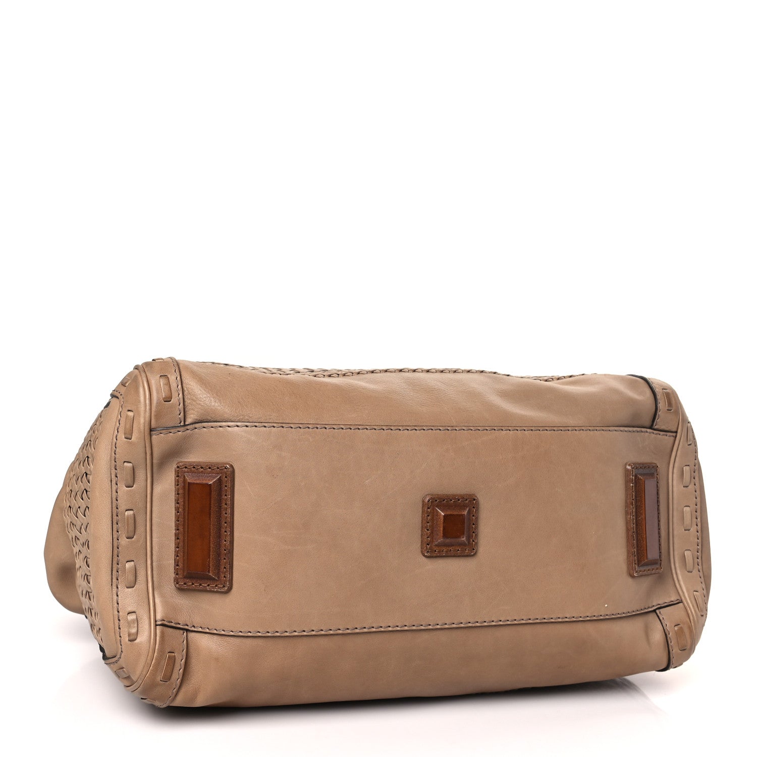 Gucci Calfskin Handmade Large Top Handle Bag Taupe 4 of 10