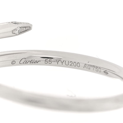Cartier 18K White Gold Diamond Small Juste Un Clou Ring 55 7.25 4 of 6