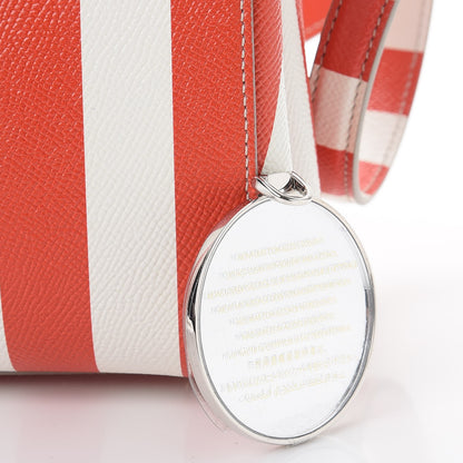 Dolce & Gabbana Dauphine Striped Top Handle Satchel Red White 8 of 9