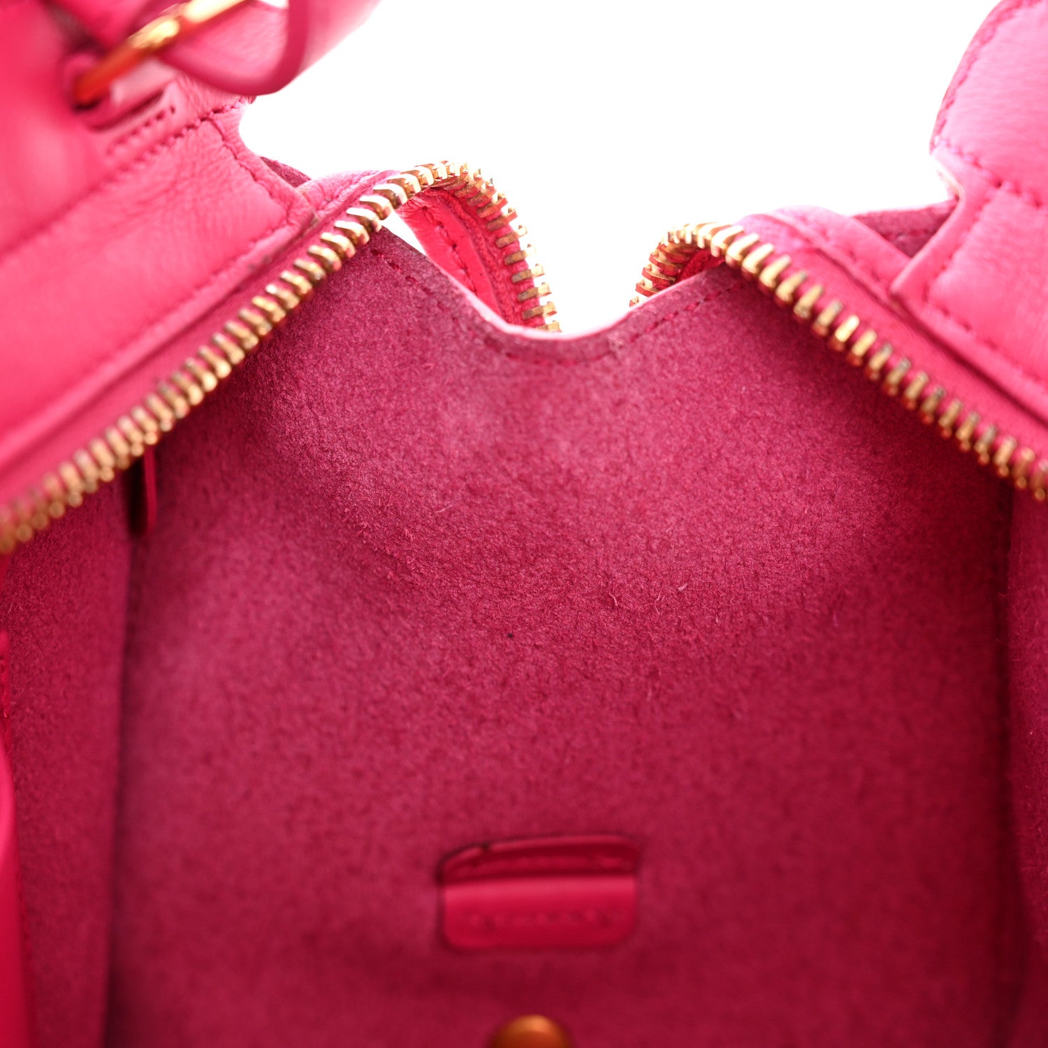 Saint Laurent Calfskin Baby Monogram Cabas Fuchsia 10 of 12