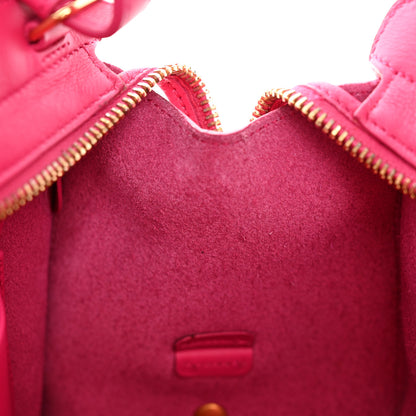 Saint Laurent Calfskin Baby Monogram Cabas Fuchsia 10 of 12