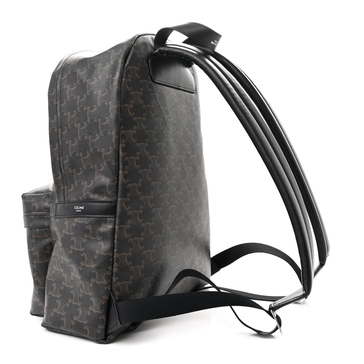 Triomphe Canvas XL Calfskin Backpack Black