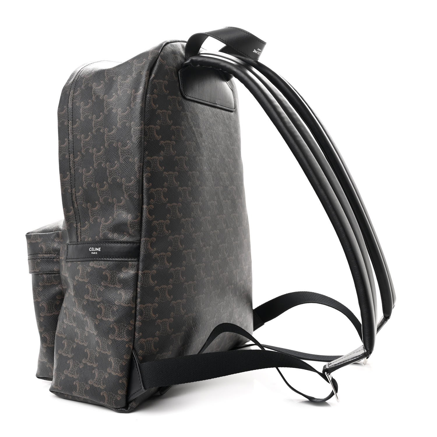 Celine Triomphe Canvas XL Calfskin Backpack Black 3 of 11