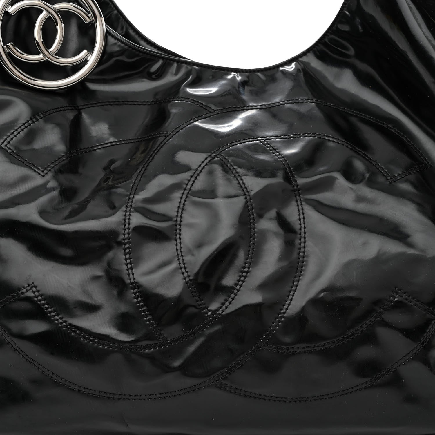 Chanel Vinyl XL Coco Cabas Black 10 of 14
