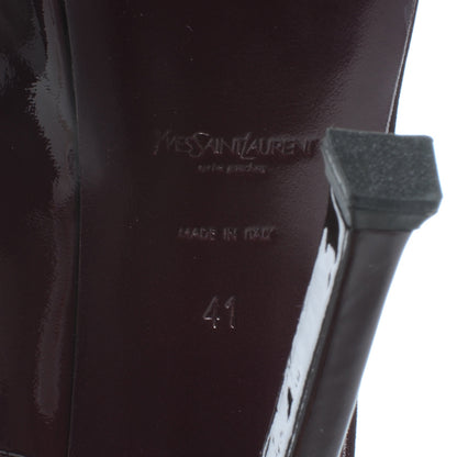 Saint Laurent Patent Leather Tribtoo 105 Pumps 41 Amarena 5 of 7
