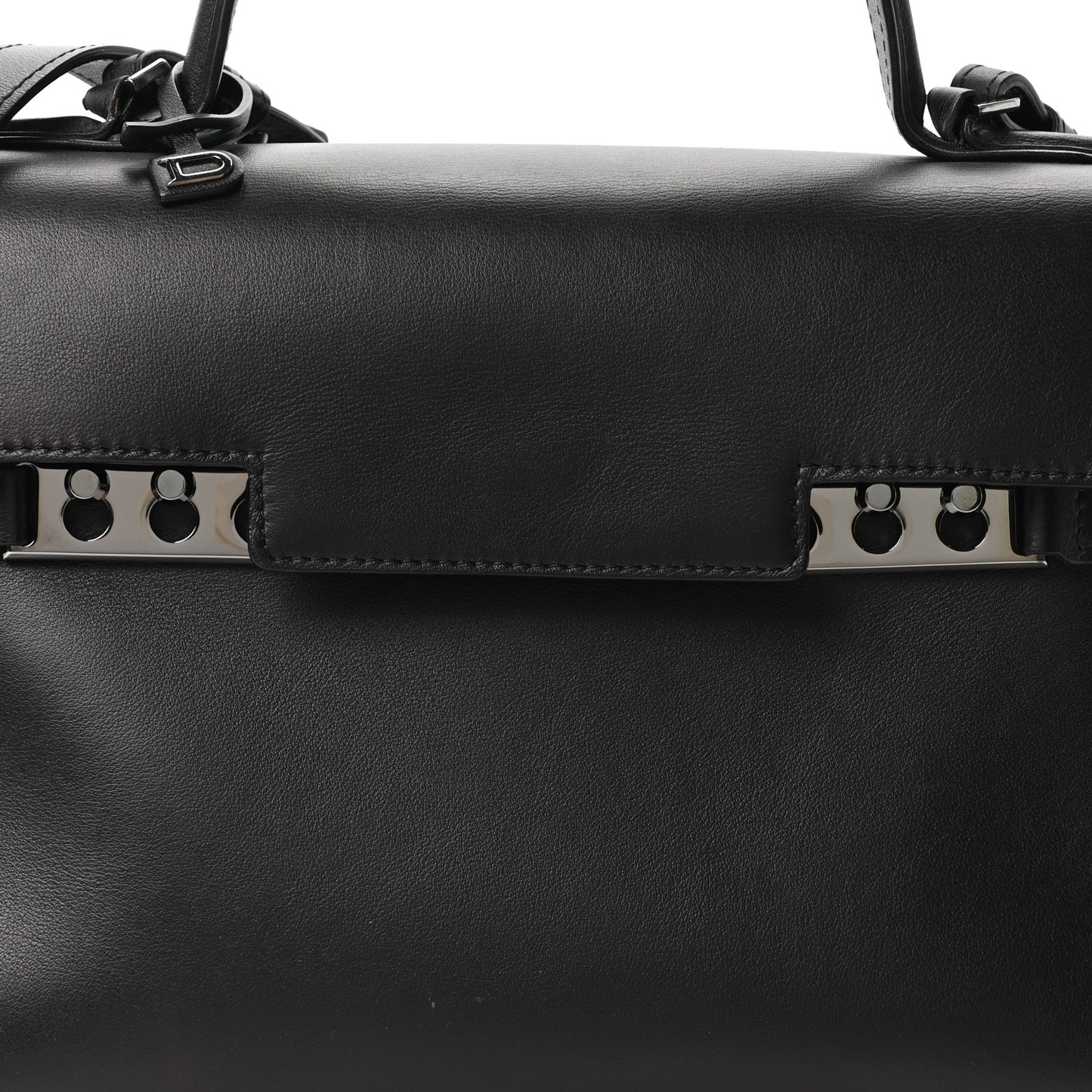Calfskin MM Tempete Satchel Black