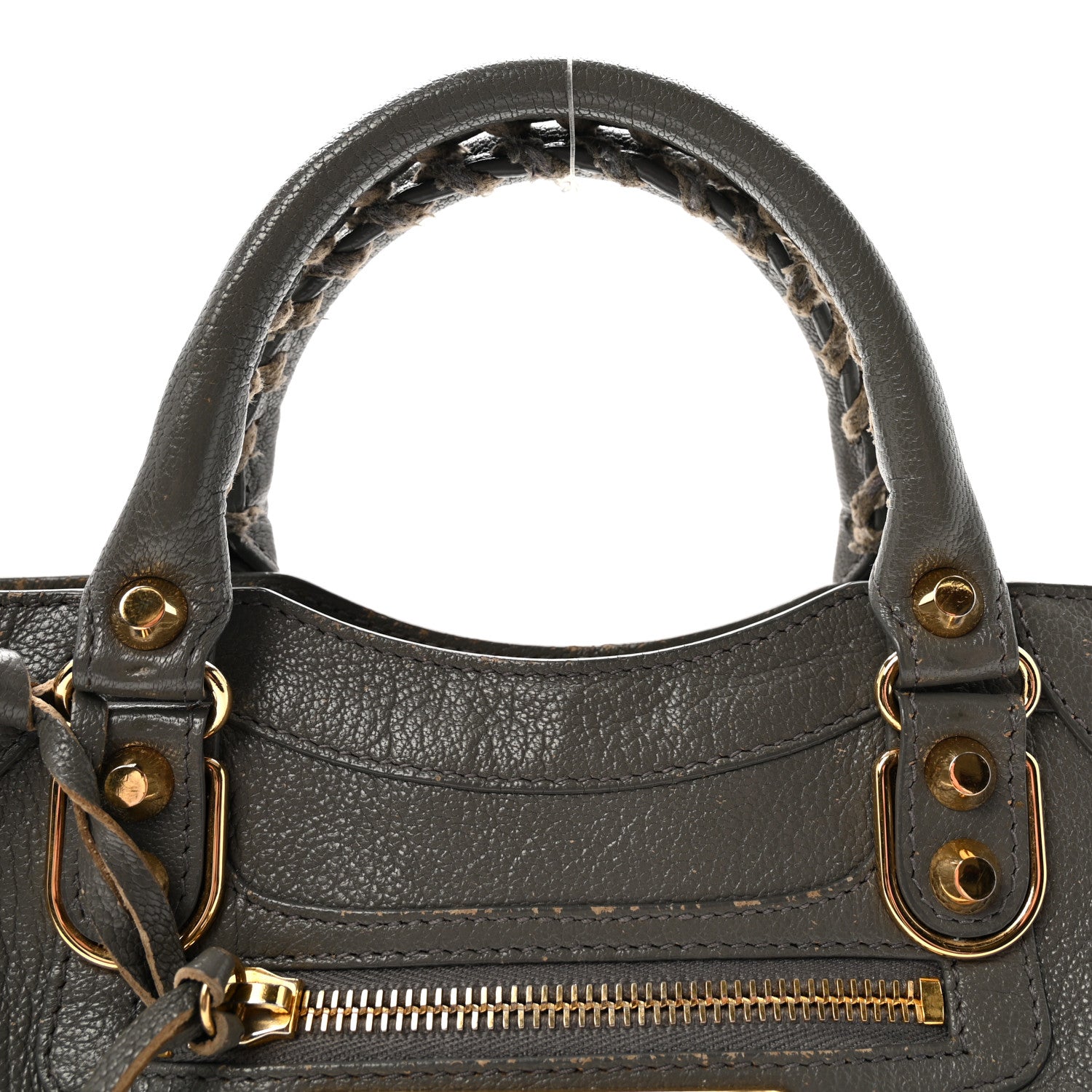 Balenciaga Chevre Gold Metallic Edge Hardware Mini City Gris Acier 8 of 10