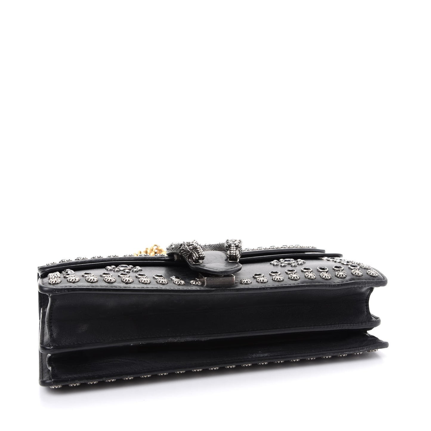 Calfskin Studded Small Dionysus Shoulder Bag Black