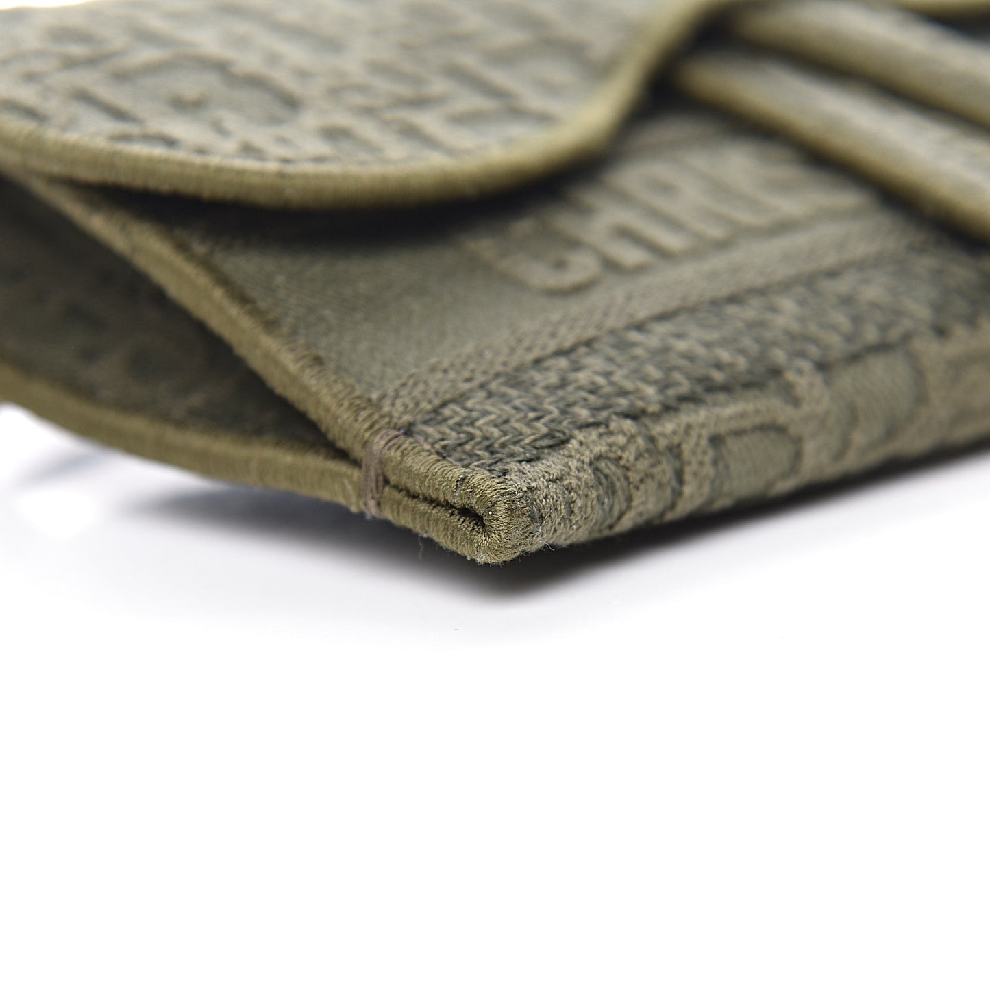 Oblique Denim Saddle Belt Bag Green