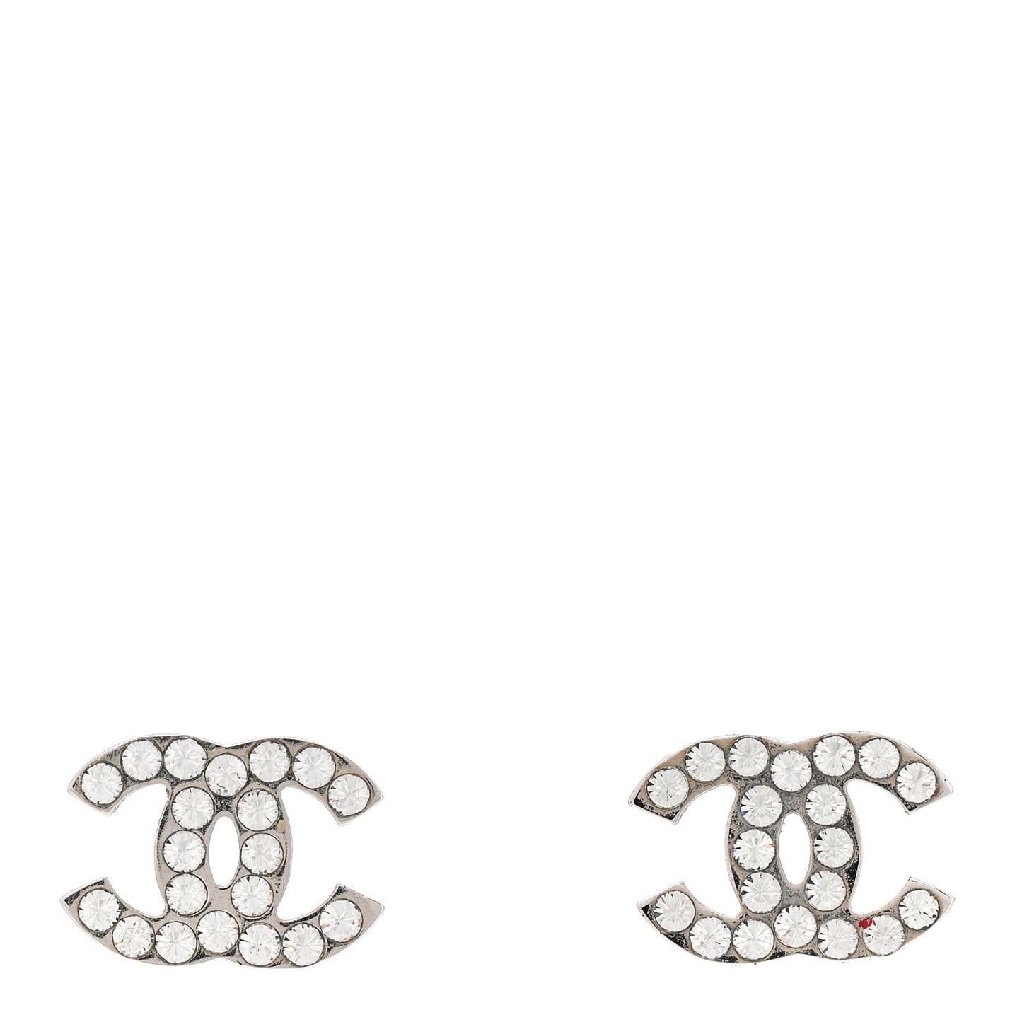 Crystal CC Earrings Silver