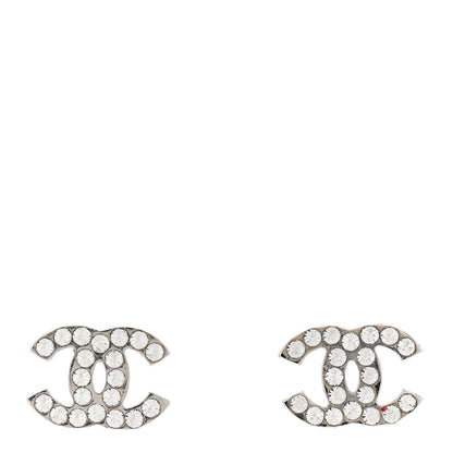Chanel Crystal CC Earrings Silver 1 of 4
