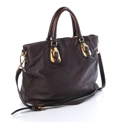 Prada Soft Calf Shopping Tote Nocciolo 2 of 4