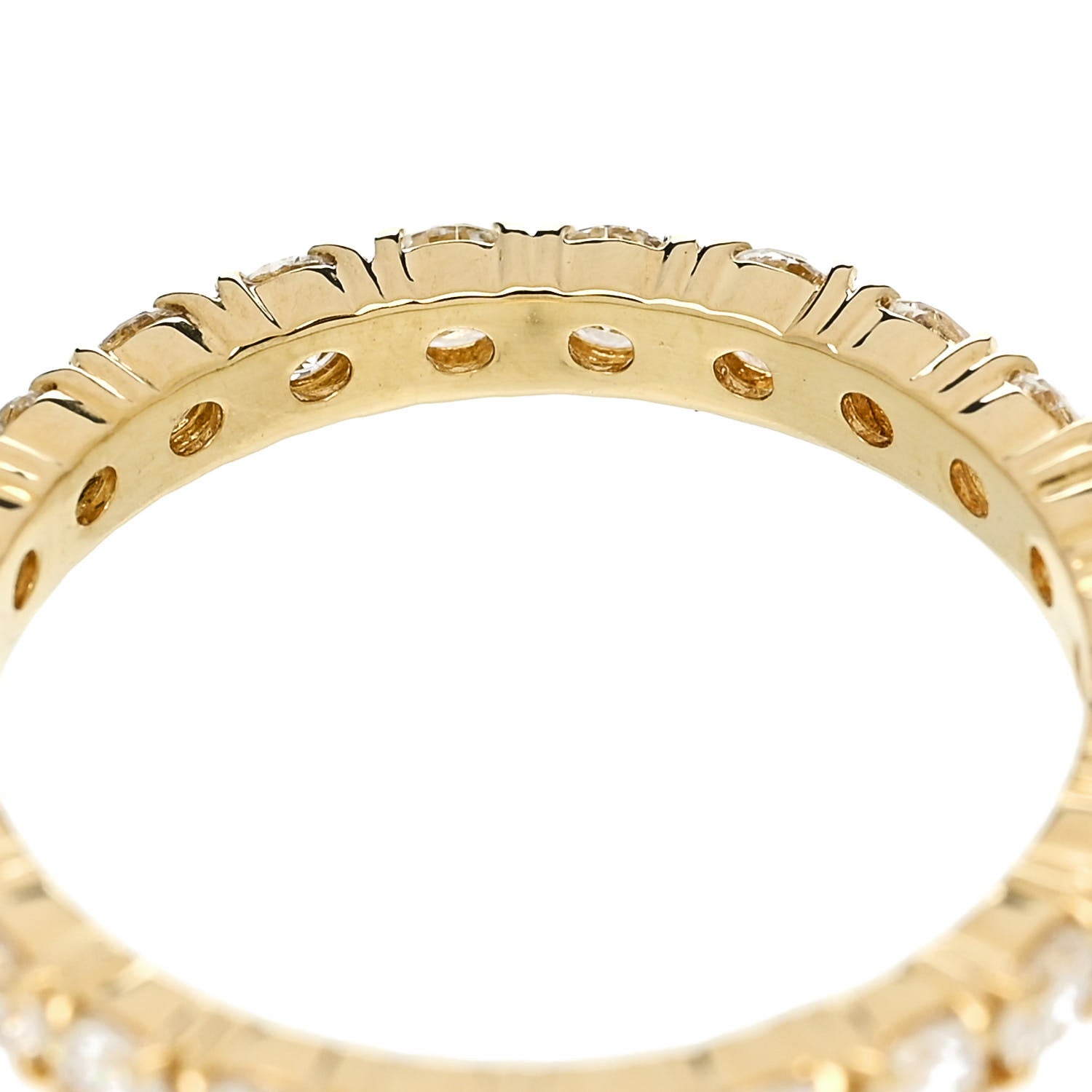 Parker & West by FASHIONPHILE 18K Yellow Gold Diamond 1.13ct Full Eternity Band Ring 49 5 7 of 8