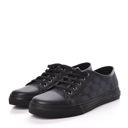 Gucci Monogram Mens Sneakers 8.5 Black Piombo 4 of 10