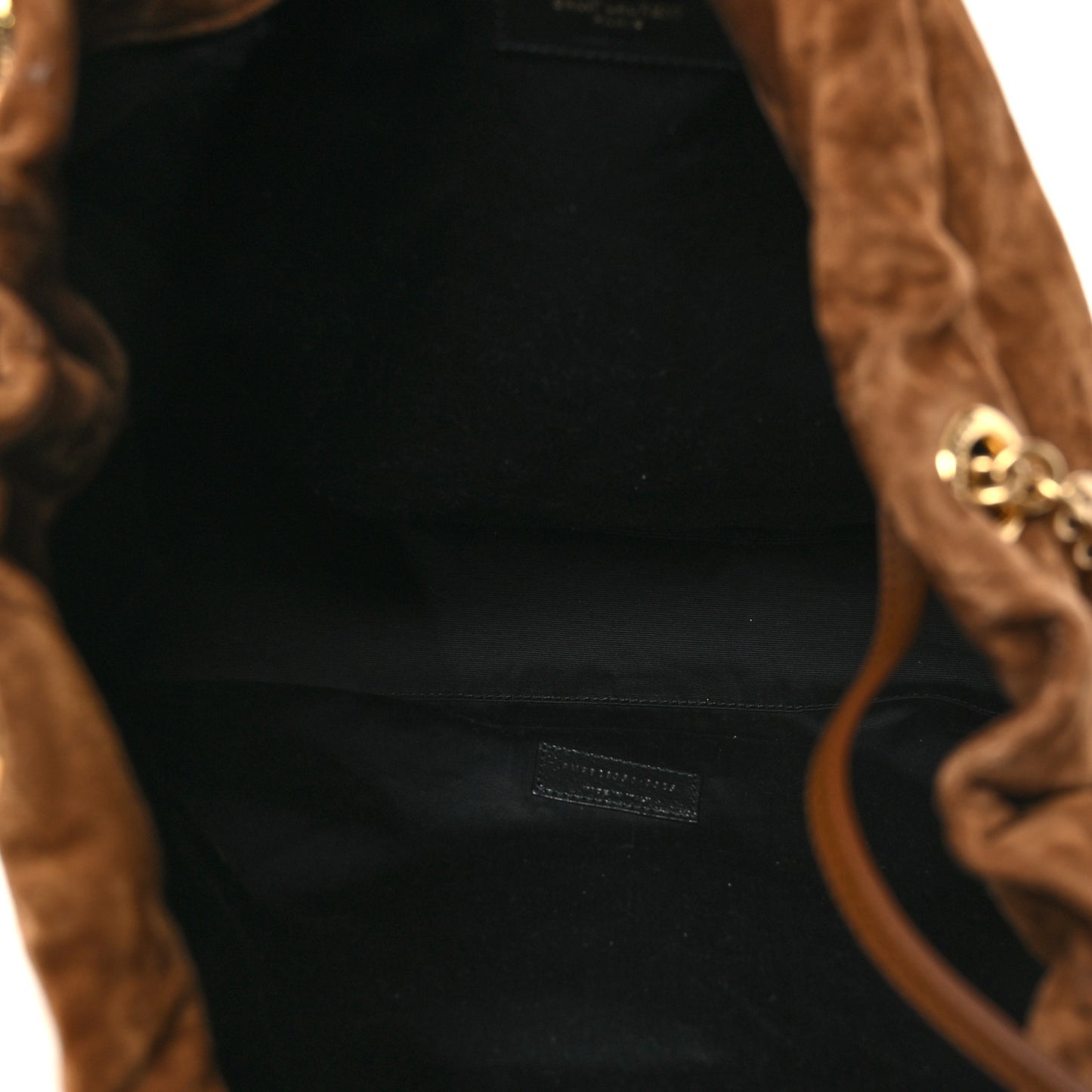 Suede Monogram Large Jamie Pochon Caramel Cognac